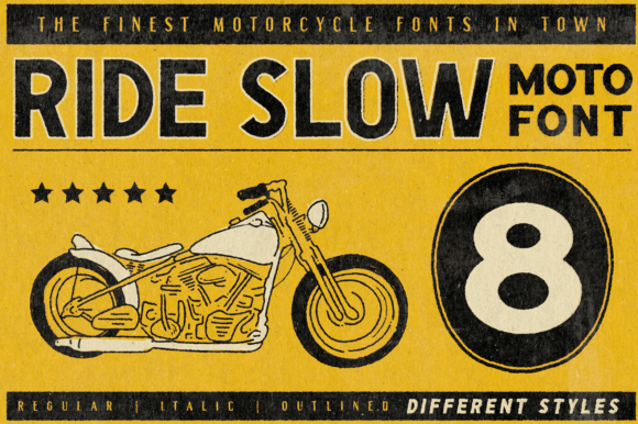 Ride Slow Font for Vintage Branding Projects